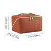 New Plaid Cosmetic Bag PU Pillow Makeup Pouch Women’s Large-Capacity Luxury Wash Bag Multifunctional Travel Toiletry Kit Handbag