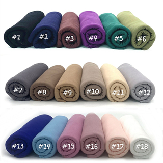 Casual Premium Polyester Jersey Hijabs Muslim Headwrap Africa Women Turban Tie Long Shawl Wrap 170X55CM