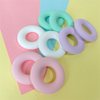 5pcs Donut Round Silicone Teether Beads Baby Teething Ring Food Grade Teething Necklace Toy Baby Products