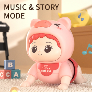 Baby Crawling Guide Toys Training Party Up Crawling Baby Electric Learning To Climb Music Early Education Doll