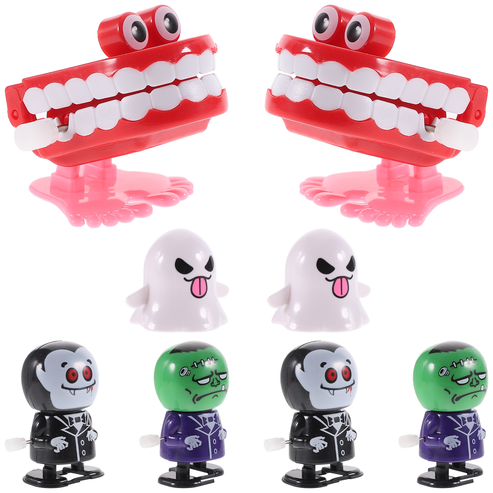 8 Pcs Toy Funny Halloween Wind Up Toys Desktop Design Clockwork Cartoon Shaped Festival Plaything