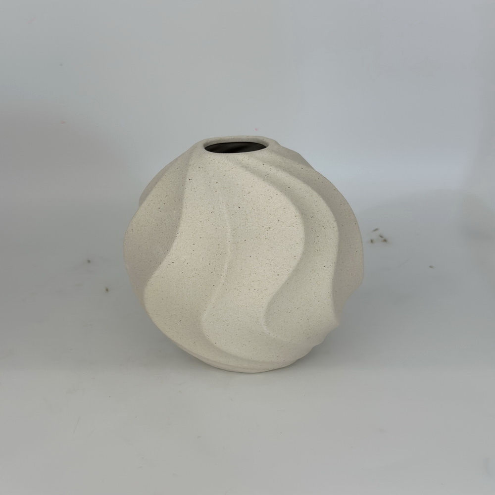 White Stone Rock Shape Ceramic Porcelain Vases for Wedding Center Piece Flower Vase Home Decor