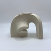 White Ceramic Vase Take A Prone Position Irregularity Flower Vase Hand-made Ornaments Floral Arrangement Accessories
