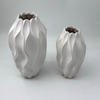European Style Minimalist Ceramic Vase Shell Pattern Frosted Texture Home Decoration Center Decoration