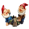 Resin Hand-held Mushroom Dwarf Figurines for Outdoor Decoration