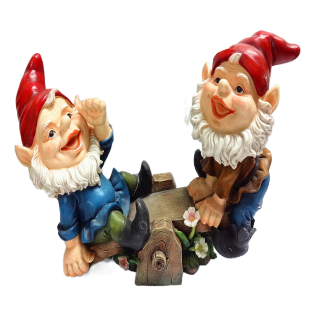 Resin Hand-held Mushroom Dwarf Figurines for Outdoor Decoration
