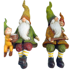 Cute Dwarf Elf Resin Flower Pot for Courtyard Lawn Outdoor Garden Villa Balcony Kindergarten Decoration Landscaping Ornaments