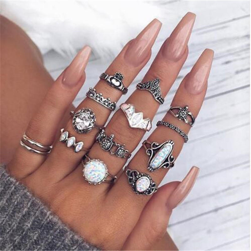 Metal Alloy Eyes Kcunkle Midi Rings Boho Jewelry Anillos Wholesale