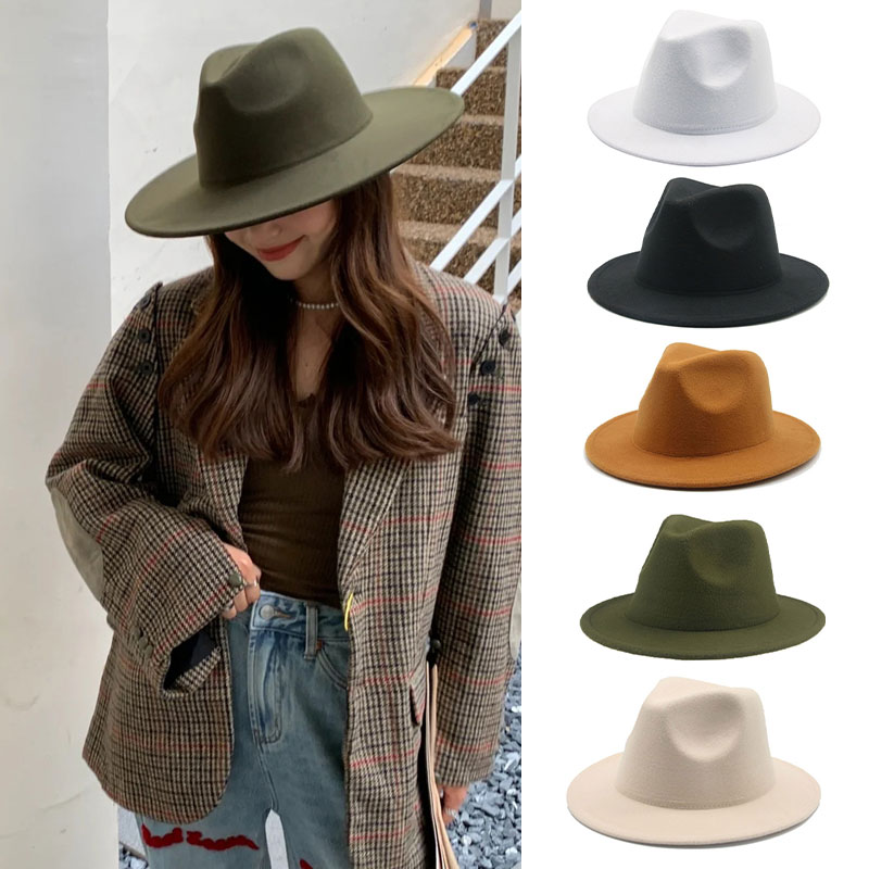 Fedora Hat Women Hat Winter Luxury Man Hats for Women Fashion Formal Wedding Decorate Camel Panama Cap Fedoras Gorras Para Mujer