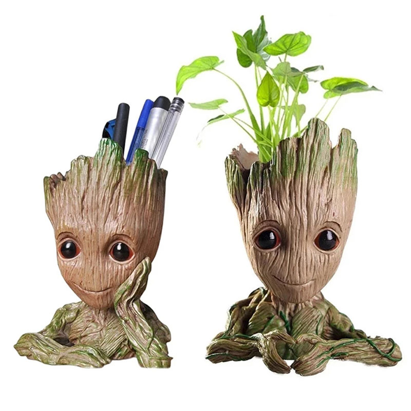 New Groot Flower Pot Baby Flowerpots Child Pen Holder Home Garden Accessories Tree Man Model Toy