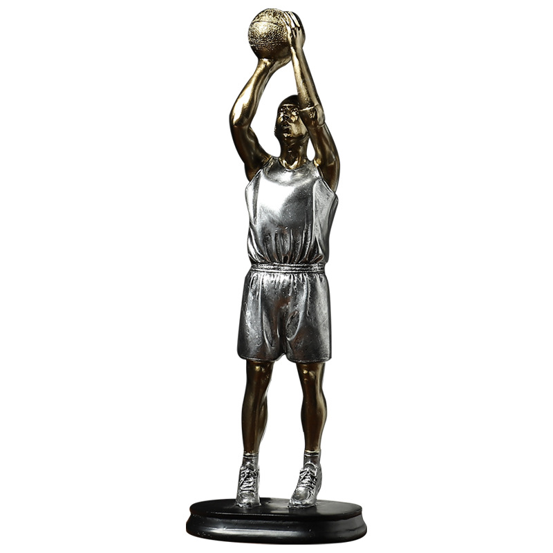 Creative Basketball Sports Figure Sculpture Home Decoration Ornaments Holiday Gifts Resin Embellishments Desktop Decorations