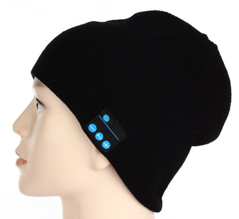 2024 Hat Music Wholesale Wireless Gorra Headphone Knitted Cap Beanie Hat Gorro Blue Tooth Hat