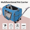 Custom Comfortable Breathable Pet Trolley Carrier Airline Approved With Removable Wheels