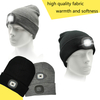 Wholesale Custom Acrylic Women Men Ski Embroidery Logo LED Light Winter Knitted Hats Beanie for Night Work