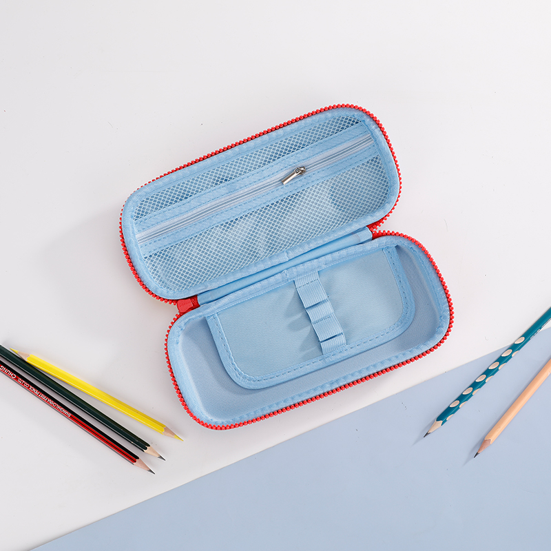 Thermoformed Portable Dustproof Case EVA Hard Shell Waterproof Zipper Pencil Case