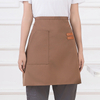 Summer Apron Canvas Waterproof Half Apron Waiter Uniform with Pocket for Waitress Or Baking Mats 8 Colors Size 53*65cm