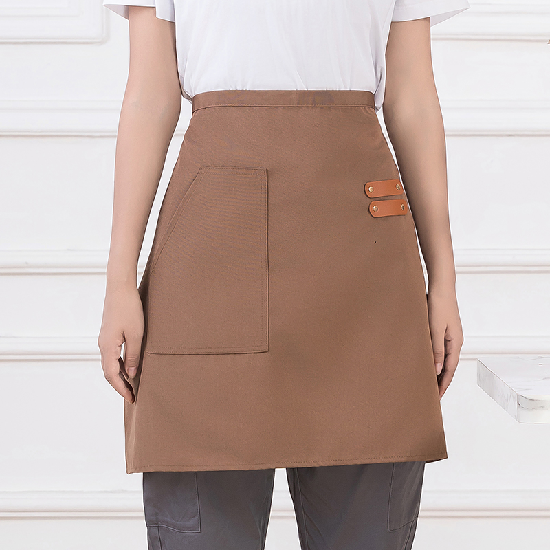 Summer Apron Canvas Waterproof Half Apron Waiter Uniform with Pocket for Waitress Or Baking Mats 8 Colors Size 53*65cm