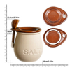 Ceramic Spice Bottle With Lid Home Decoration Kitchen Food Storage Jar Sealed Moisture-proof Salt Shaker White Sugar Shaker Kit