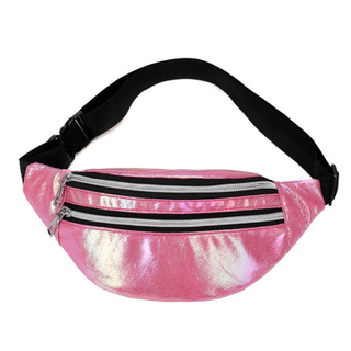 Women Holographic Waist Bag Men Shiny Fanny Pack Hologram Hip Bum Bag Travel Laser Chest Pocket with Adjustable Strap for Travel