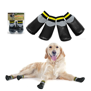 Wholesales Waterproof Silicone Sole Soft Warm Looped Fabric Dog Pet Shoes Socks
