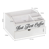 Wholesale White Coffee Bar Station Coffee And Tea Organizer Wood Coffee Pod Holder With Drawer