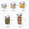 5 Size Modern Plastic Food Storage Box Upright Bins Transparent Containers for Kitchen Accessories with Silicone Sealed Ring