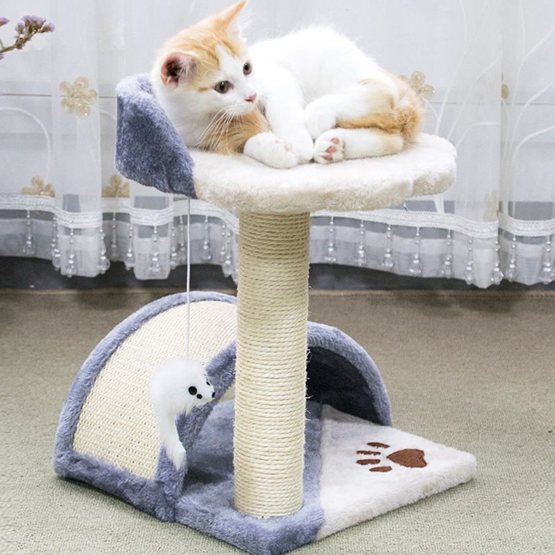 Manufacturer Customized Big Pet Cat Sisal Wood Style Scratching Tree House Eco-friendly Cat Tree Post Tower