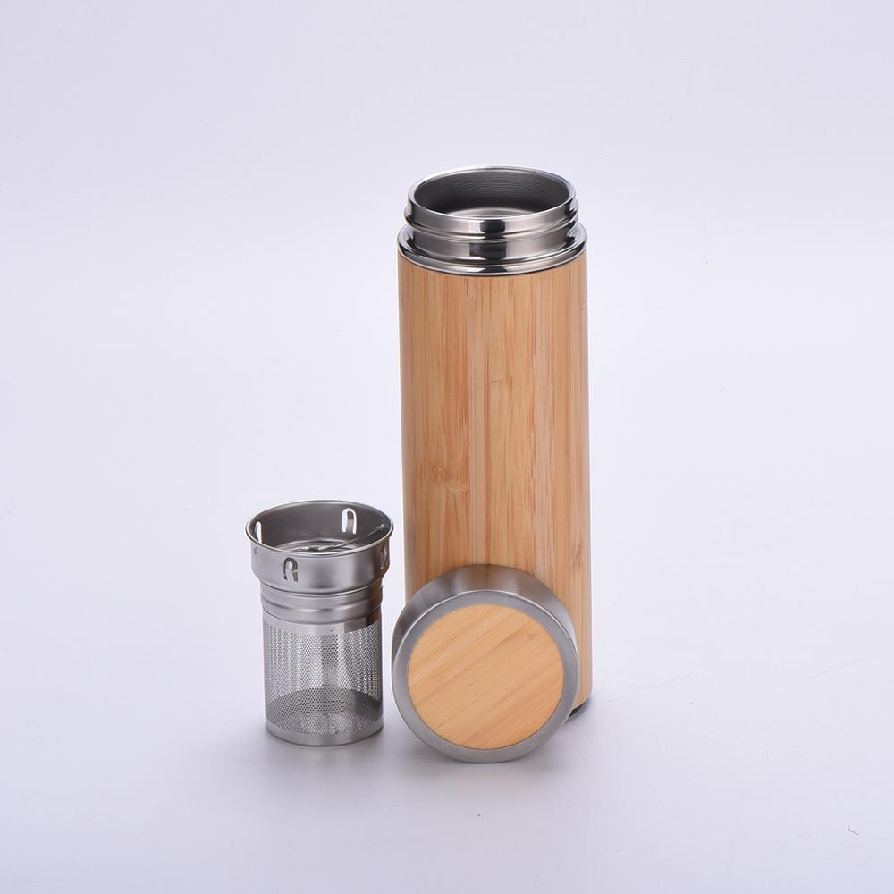 Friendly Bamboo Thermos Vacuum Flask Insulated Vaccum Stainless Steel Bamboo Thermal Coffee Tea Water Flask