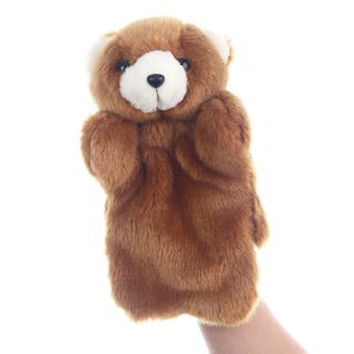 Brown Plush Hand Bear Puppet For Kids Gift Home Role Play Storytelling Stuffed Doll Plush Bear Puppet