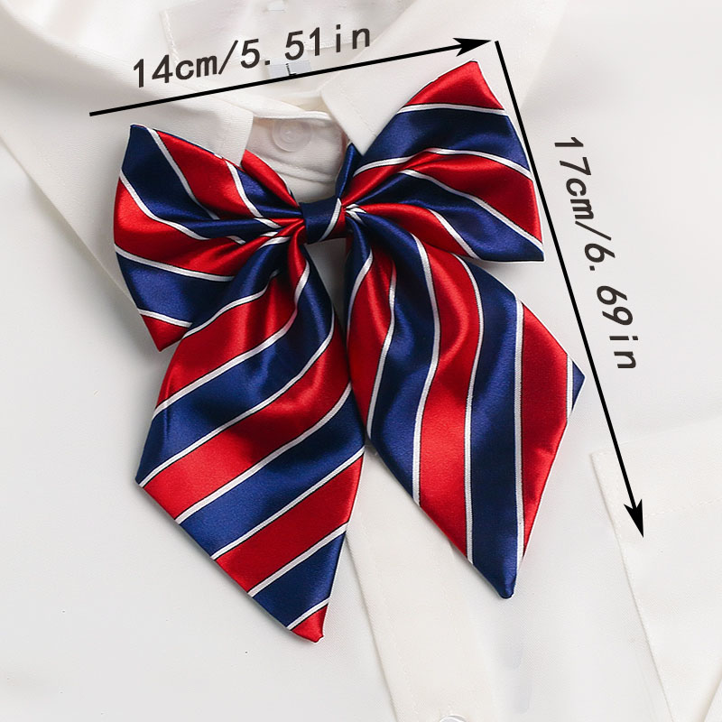 Women Bowtie Multicolor Striped Bow Ties Bow Tie JK Style Butterfly Neck Wear Collar Elegant Style Bow Professional Bowtie
