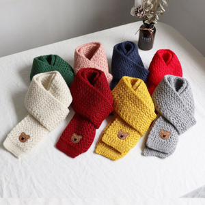 Children Winter Warm Scarf Fashion Boys Girls Knitting Wool Neck Warmer Wrap Outdoor Kids Soft Neck Cover Windproof Protection