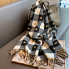 Scarves Women Knitted Heart-pattern Plaid Lovey Girl Winter Scarf College Fashionable Leisure Shawl Wraps