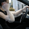 New Summer Lace Sunscreen Ice Sleeve for Women Mesh Wave Point UV Thin Breathable Loose Long Sleeves Gloves Arm Sleeve