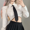 Unisex Black Simple Clip on Tie Security Tie Uniform Shirt Suit Neckties Steward Matte Funeral Lazy Neck Ties Men Women Students