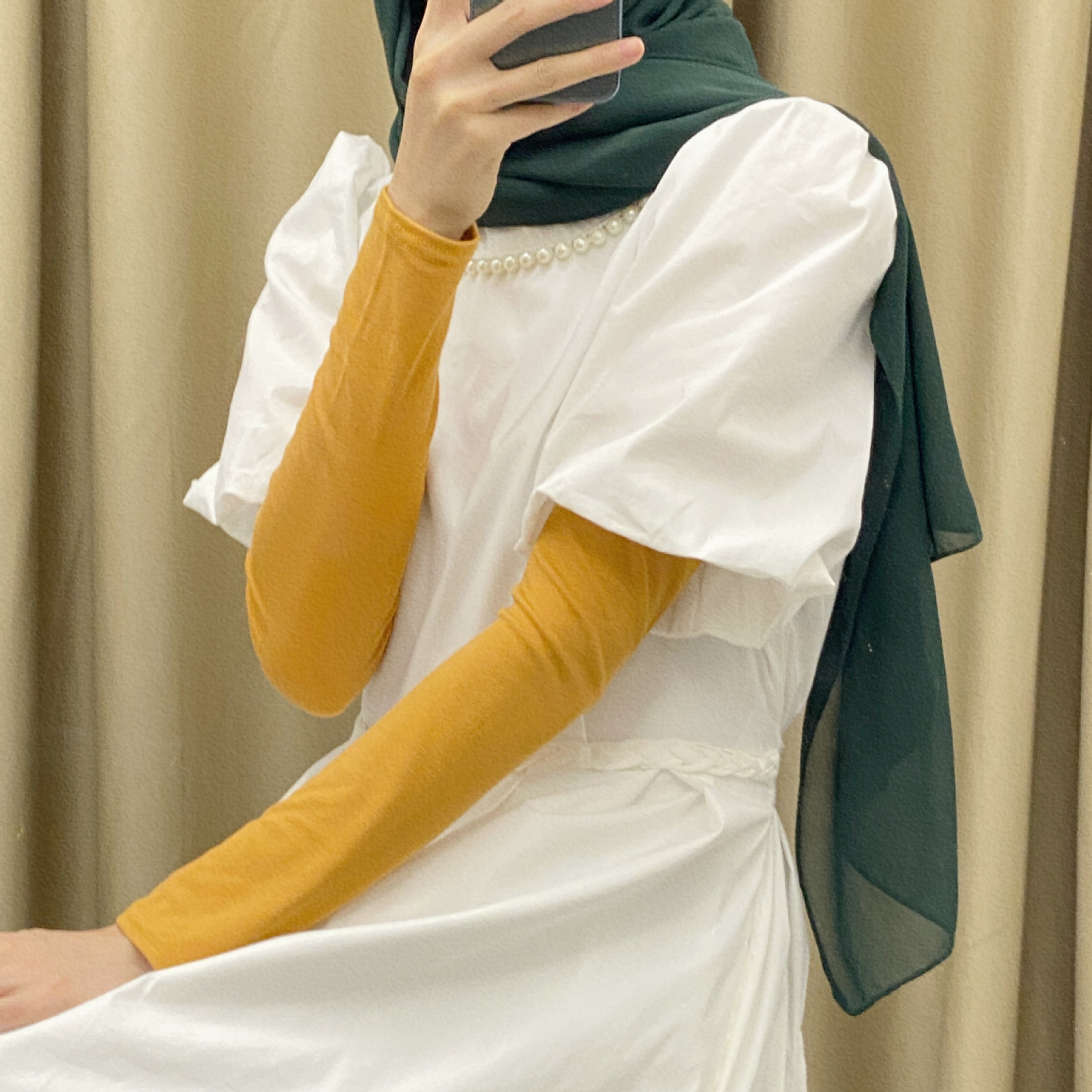  Arm Cover Oversleeves Muslim Hijab Sleeve for Abaya Women Modal Fabric Abaya Sleeves Ramadan Arm Warmers Hijab Sleeves