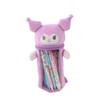 Kawaii Sanrio Plush Pencil Case Cartoon Kuromi Melody Cinnamoroll Plush Doll Cute Transparent Pen Holder Box Toys For Girls Gift