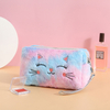 Kawaii Plush Pencil Case Large Capacity Stationery Student Pen Bag Storage Pencil Case Box Beauty Cosmetic Bag Kids Girls Gift