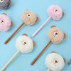 1 Piece Girl Plush Ball Bear Gel Pen School Officel Supplies Stationery Cute Kawaii Creative Lovely Sweet Pens