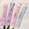 4Pcs Kawaii Sanrio Stationery Ruler Cartoon Hello Kitty Kuromi My Melody Cinnamoroll 15cm Rulers Students School Office Supplies