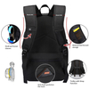 Neutral Waterproof Backpack With Anti-theft Password Lock, Reflective Strip, Basketball Net Pocket, USB And Headphone Interface