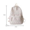 Korean Student School Backpack Floral White School Bags For Teenage Girls Cute Women's Backpack Brand Book Bag Nylon Rucksack