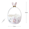 Easter Rabbit Ceramics Basket Cute Food Storage Container Kitchen Egg Candy Snacks Fruit Organizer Basket Household Decoration