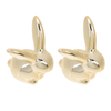 2Pcs Easter Bunny Golden Ceramic Bunny Easter Ornament Table Ornament For Easter Desktop Decor Easter Rabbit Home Decorations