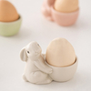Ceramic Rabbit Shape Egg Cup Easter Cute Bunny Shaped Egg Stand Holder Tabletop Ornaments Hard Boiled Egg Holder For Lunch Decor