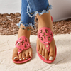 Flip-flop For Women And Ladies Slippers Wedge Heels Ladies Contrast Padded Square Toe Sandals Women Flip Flops