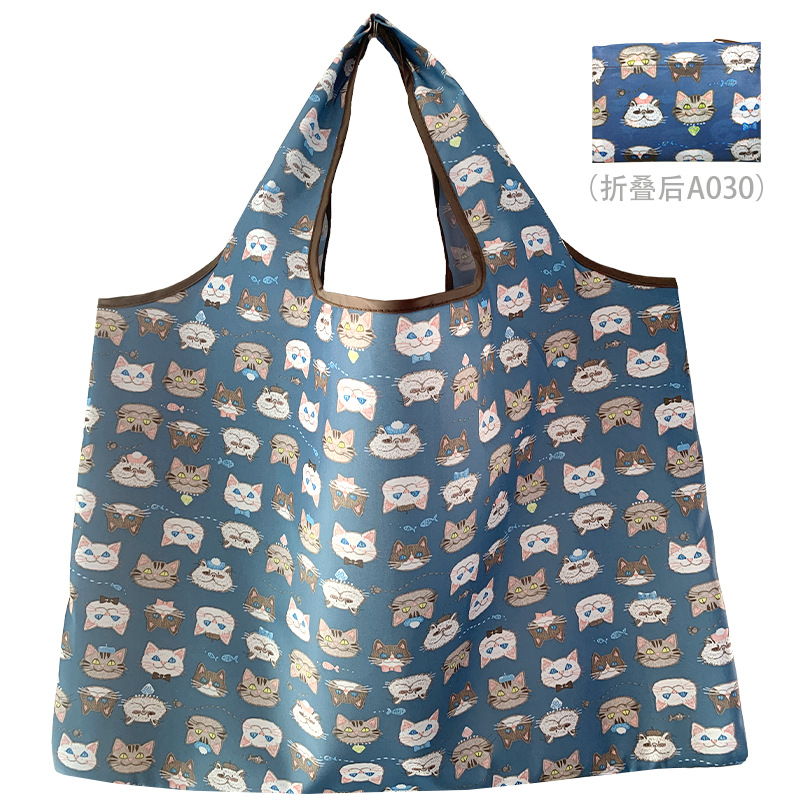 Thick Foldable Shopping Storage Bag Large Capacity Reusable Grocery Bag Eco Friendly Supermarket Waterproof Shoulder Bag