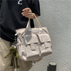 Waterproof Shoulder Bag Women's Multi Nylon Messenger Bag Preppy Canvas Handbag Women
