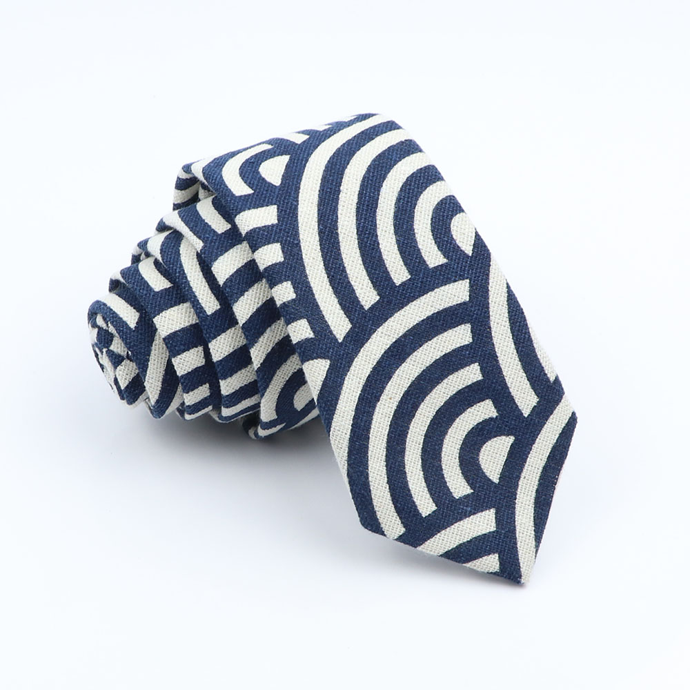 New Cartoon Linen Tie Skinny Casual Necktie For Wedding Party Neckties Classic Suits Floral Animal Print Neck Ties Cravat Gift