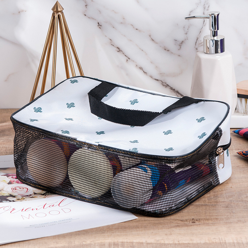 Women Travel Cosmetic Bag Black Grey Large Tote Neceser Hanging Bathroom Makeup Bags Casual Storage Neceser Wash Bag