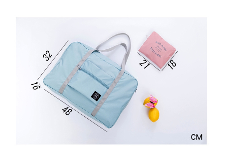 Nylon Foldable Bear Letter Travel Bag WaterProof Large Capacity Tote Bag Travel Weekend Organizer Clothes Storage Women Handbags